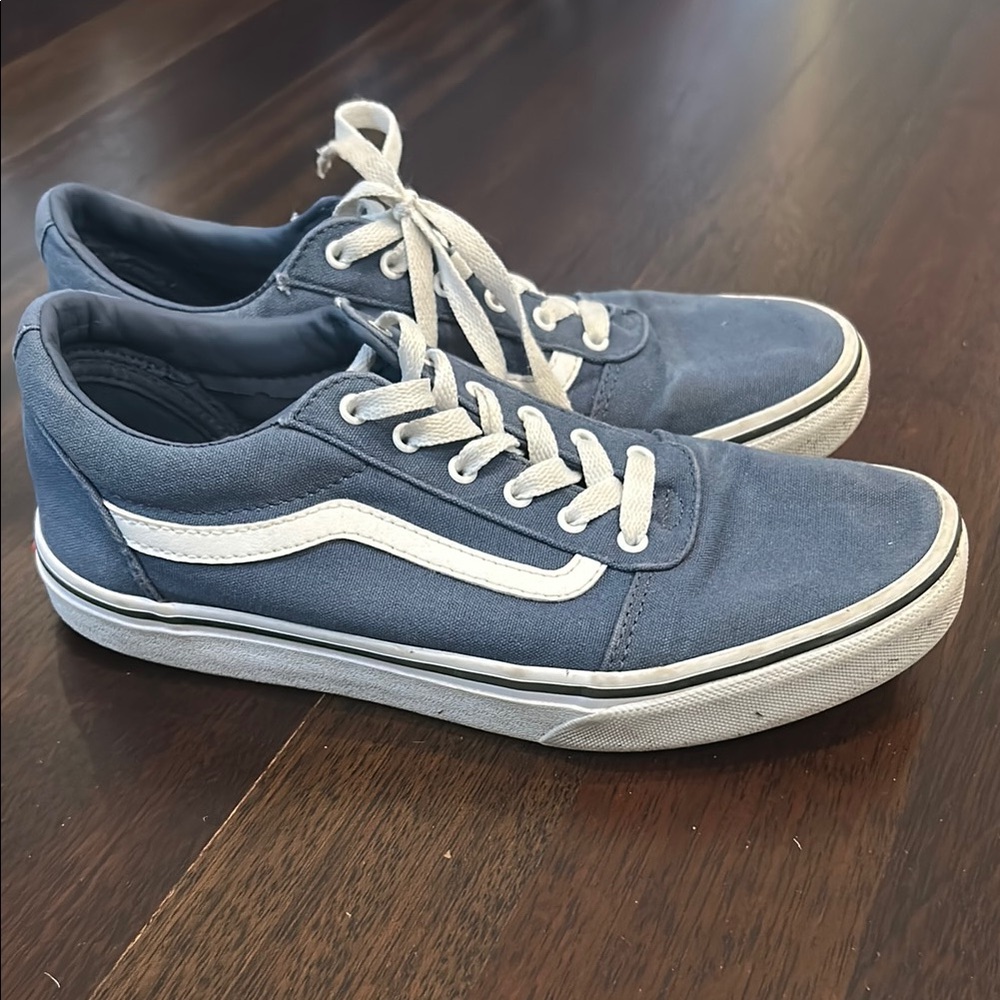Van Tie Blue and White Sneakers